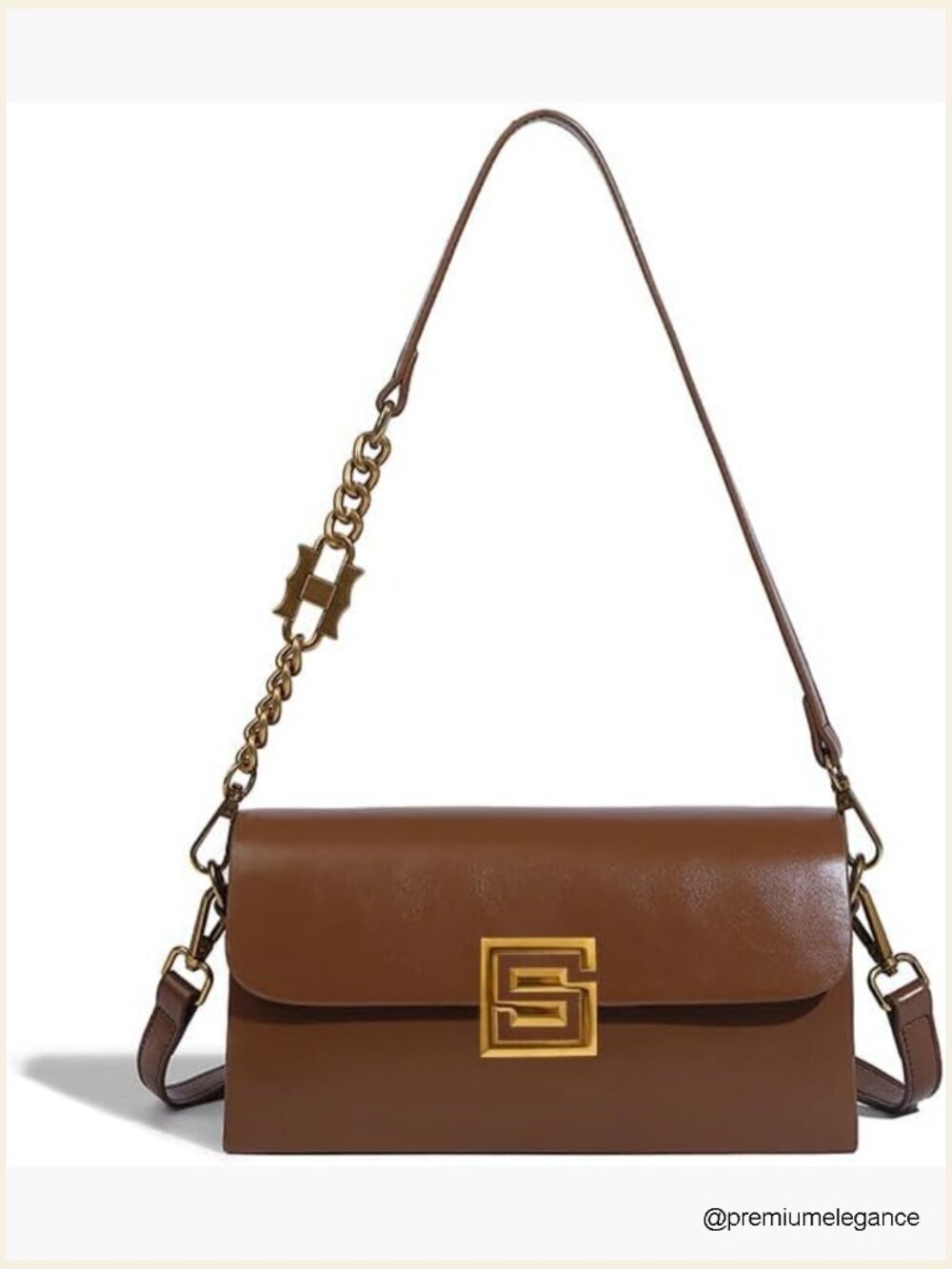 Mini Vegan Leather Shoulder Crossbody Bag with Detachable Strap